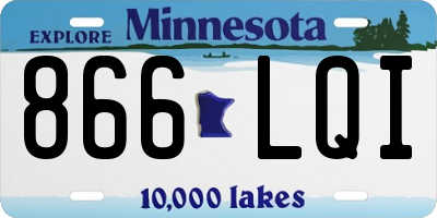 MN license plate 866LQI
