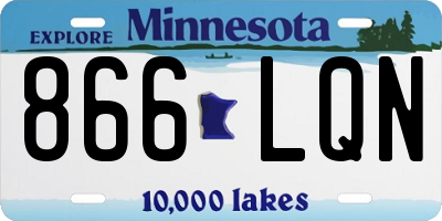 MN license plate 866LQN