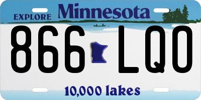 MN license plate 866LQO