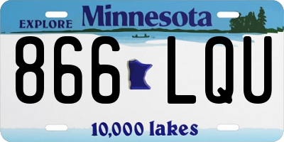 MN license plate 866LQU