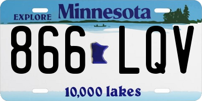 MN license plate 866LQV