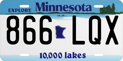 MN license plate 866LQX
