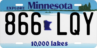 MN license plate 866LQY