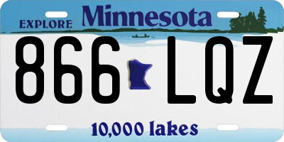 MN license plate 866LQZ