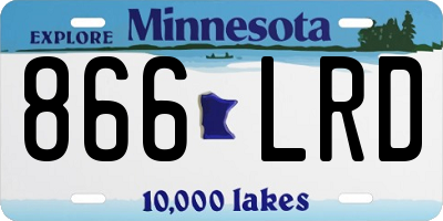 MN license plate 866LRD
