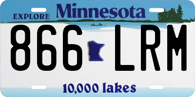 MN license plate 866LRM