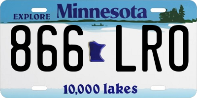 MN license plate 866LRO