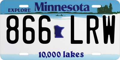 MN license plate 866LRW