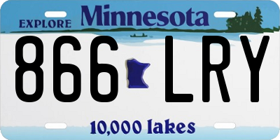 MN license plate 866LRY
