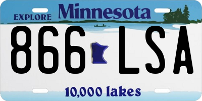 MN license plate 866LSA