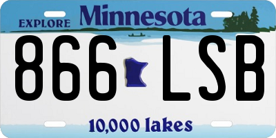 MN license plate 866LSB