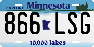 MN license plate 866LSG