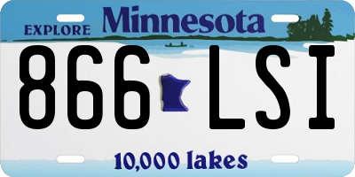 MN license plate 866LSI