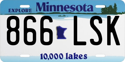MN license plate 866LSK