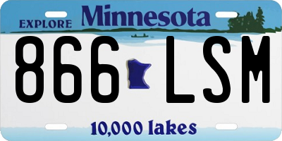 MN license plate 866LSM