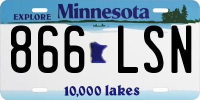 MN license plate 866LSN