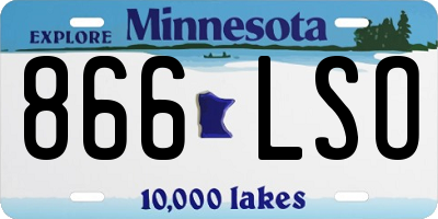 MN license plate 866LSO