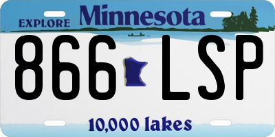 MN license plate 866LSP
