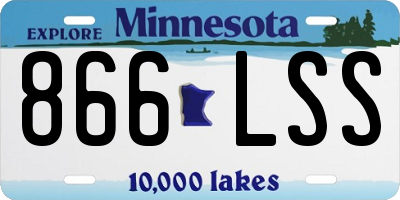 MN license plate 866LSS