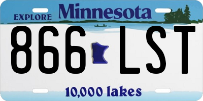 MN license plate 866LST