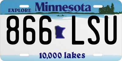 MN license plate 866LSU