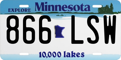 MN license plate 866LSW