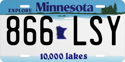 MN license plate 866LSY