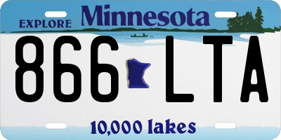 MN license plate 866LTA