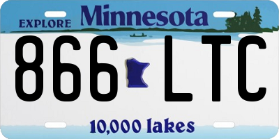 MN license plate 866LTC