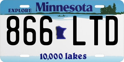 MN license plate 866LTD