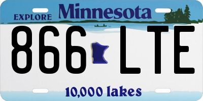 MN license plate 866LTE