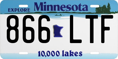 MN license plate 866LTF