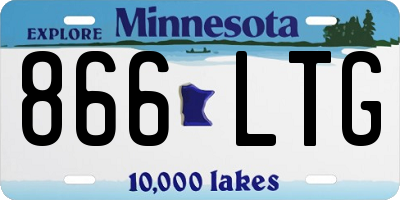 MN license plate 866LTG