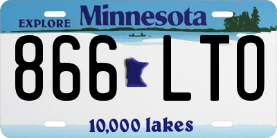MN license plate 866LTO