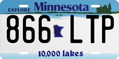 MN license plate 866LTP