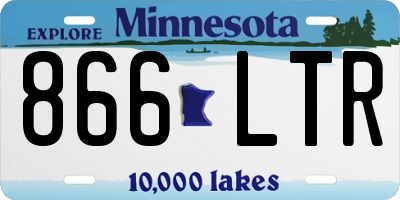 MN license plate 866LTR