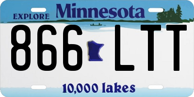 MN license plate 866LTT