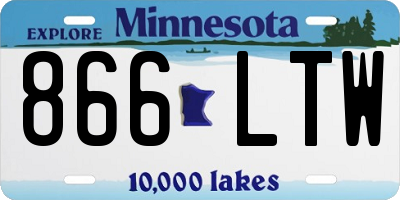 MN license plate 866LTW