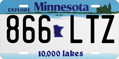 MN license plate 866LTZ
