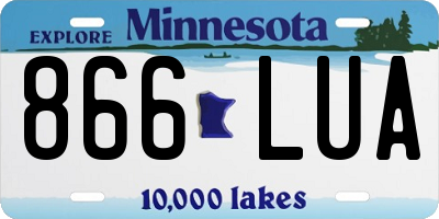MN license plate 866LUA