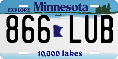 MN license plate 866LUB