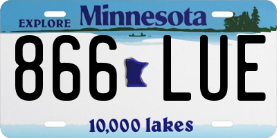 MN license plate 866LUE