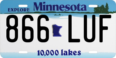 MN license plate 866LUF