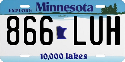 MN license plate 866LUH