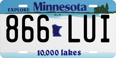 MN license plate 866LUI