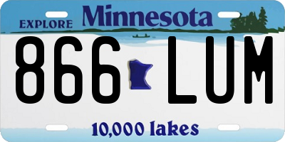 MN license plate 866LUM