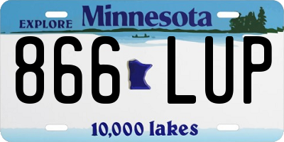 MN license plate 866LUP