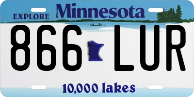MN license plate 866LUR