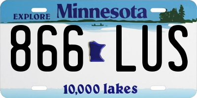 MN license plate 866LUS