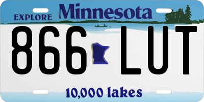 MN license plate 866LUT